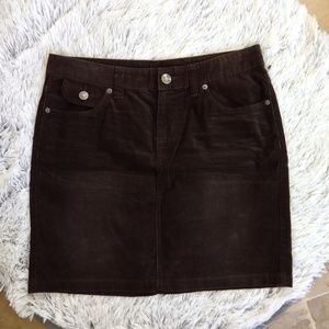 GAP Corduroy Mini Skirt in Chocolate Brown Size 4